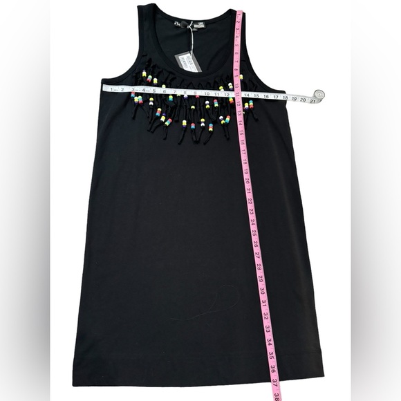 NWT Love Moschino Bohemian dress with fringe and beads sz 44 Italy us 8 - Picture 7 of 7
